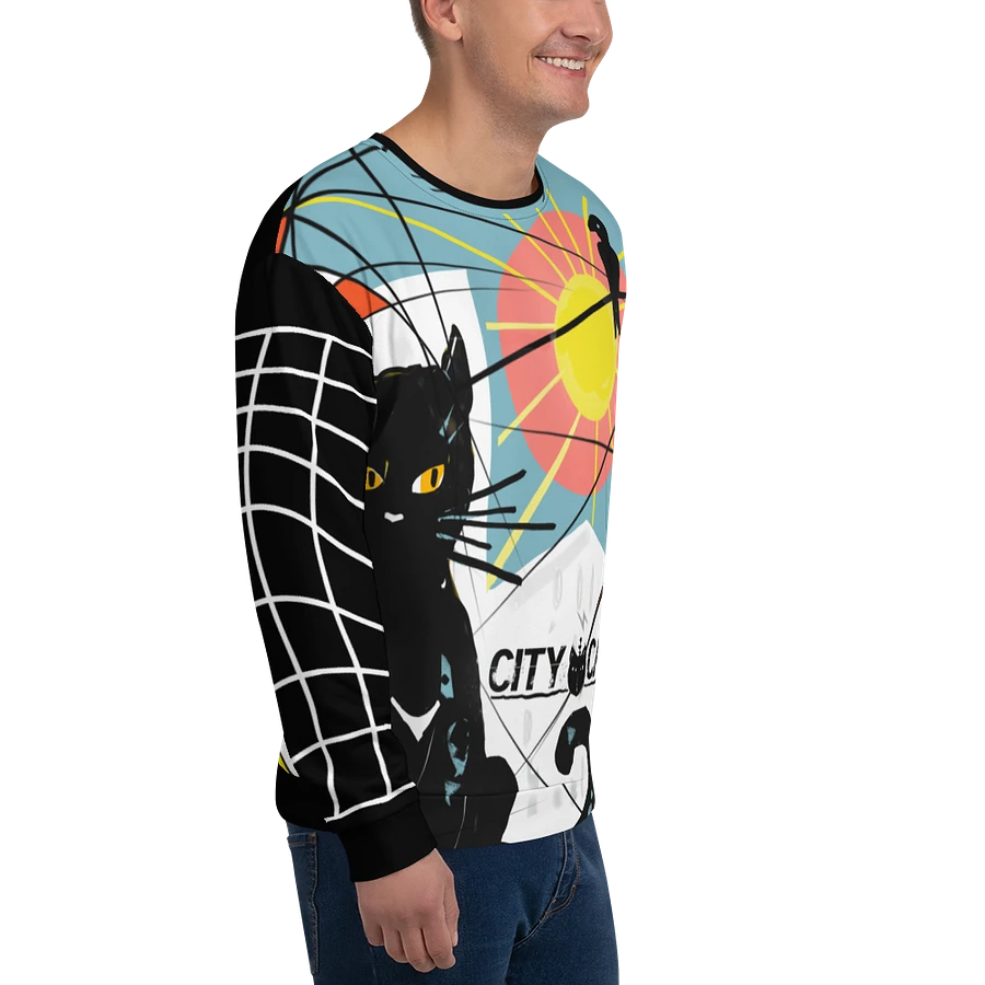 CityCatPaint1 Unisex Art Sweatshirt product image (5)