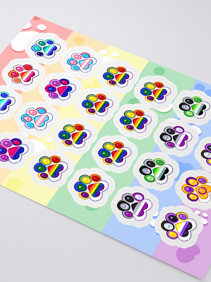 Party Pack Pride Paw Prints Sticker Sheet product image (2)