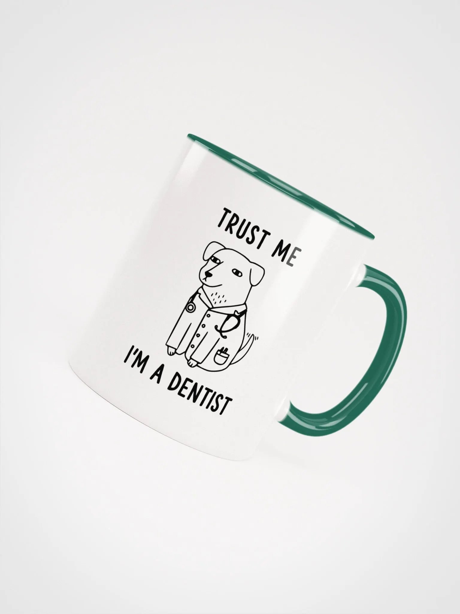 "I'm a Dentist" Ceramic Mug with color inside product image (2)