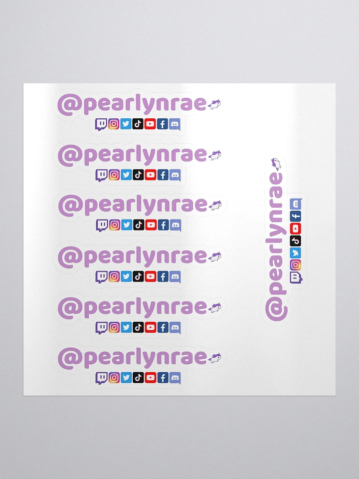 Pearlynrae Socials Everywhere Stickers product image (1)