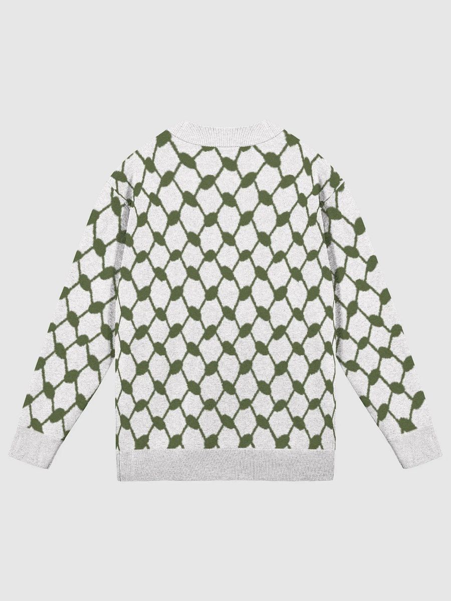 Olive Green Keffiyeh Woman Cardigan product image (2)