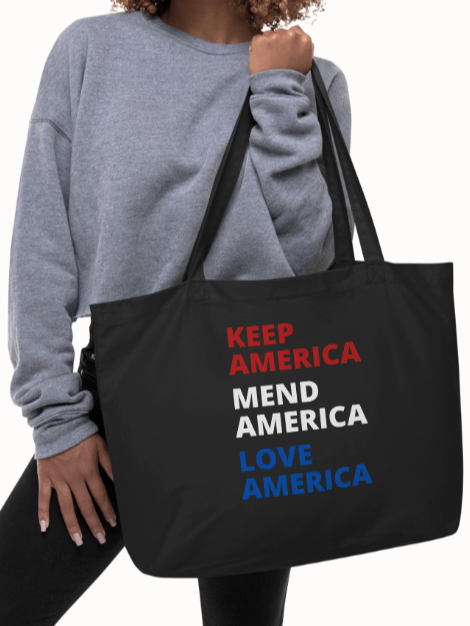 Patriotic KAMALA Statement Reversible Demeowcracy Cat Tote Bag product image (1)