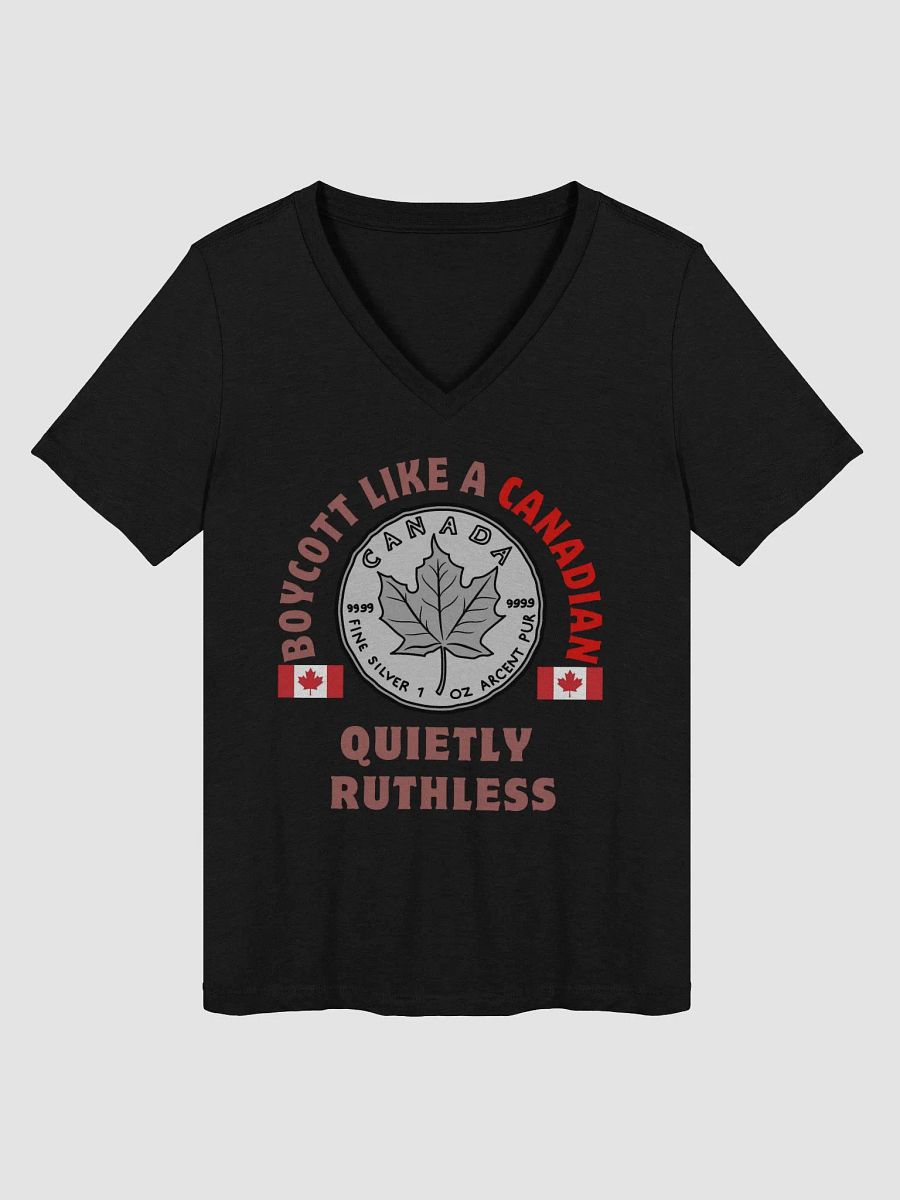 Canadian Silver Coin Maple Leaf V-Neck Tee product image (11)