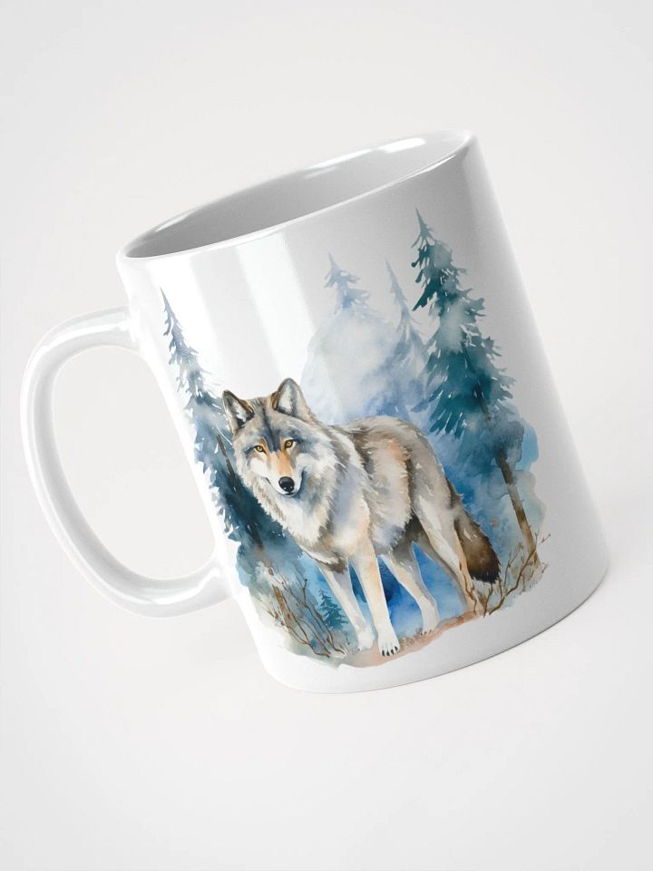 Winter Wolf White Glossy Mug product image (2)