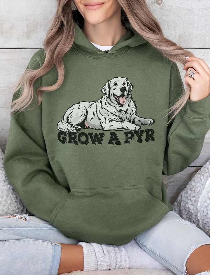 Grow a Pyr Hooded Sweatshirt of a Great Pyrenees | Funny Hoodie for Pyr Paw-rents product image (13)
