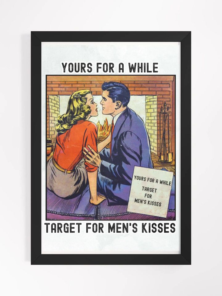 YOURS FOR A WHILE - TARGET FOR MEN'S KISSES WALL ART product image (1)