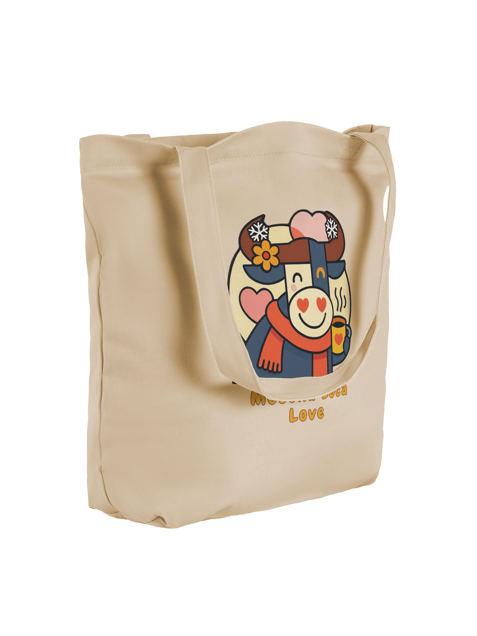 Moocha Loca Love Tote Bag – Cozy Bull with Heart Bag - by M-Art & Design product image (7)