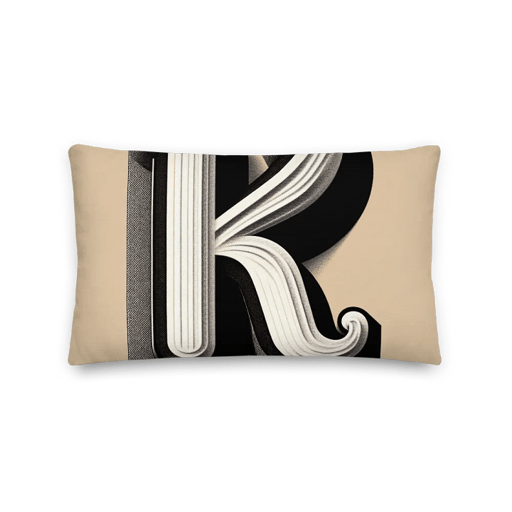 Dimensional K All-Over Print Pillow | AI Design initial K product image (2)