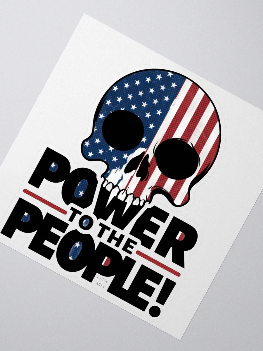 Power To The People Flag Skull Sticker product image (4)