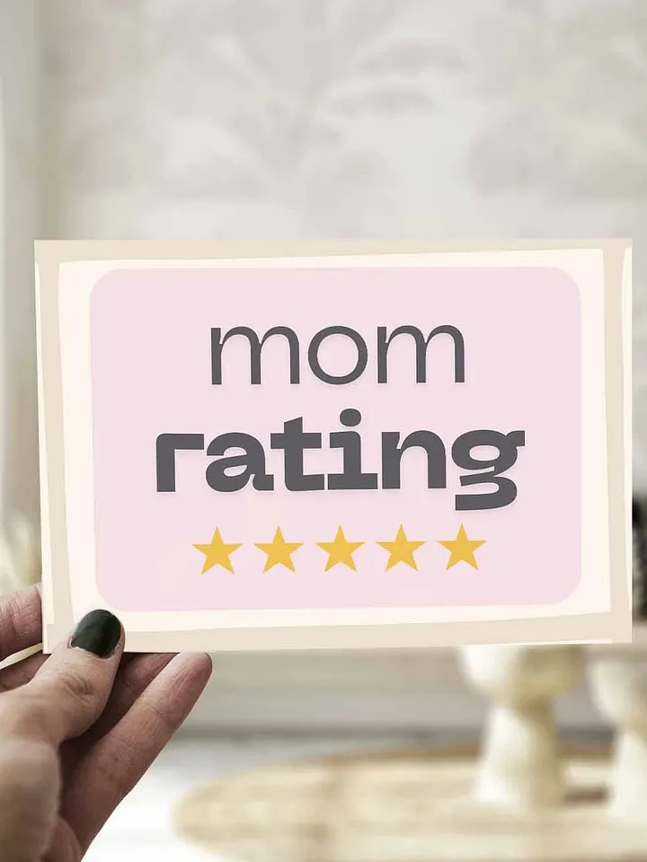 Funny Mother's Day Card Mom Rating 5 Stars product image (1)