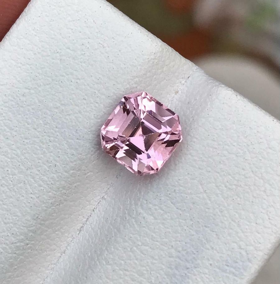 TOURMALINE FOR WOMEN’S RING LOOSE GEMSTONE ASSCHER CUT PINK COLOR, 2 CARAT product image (5)