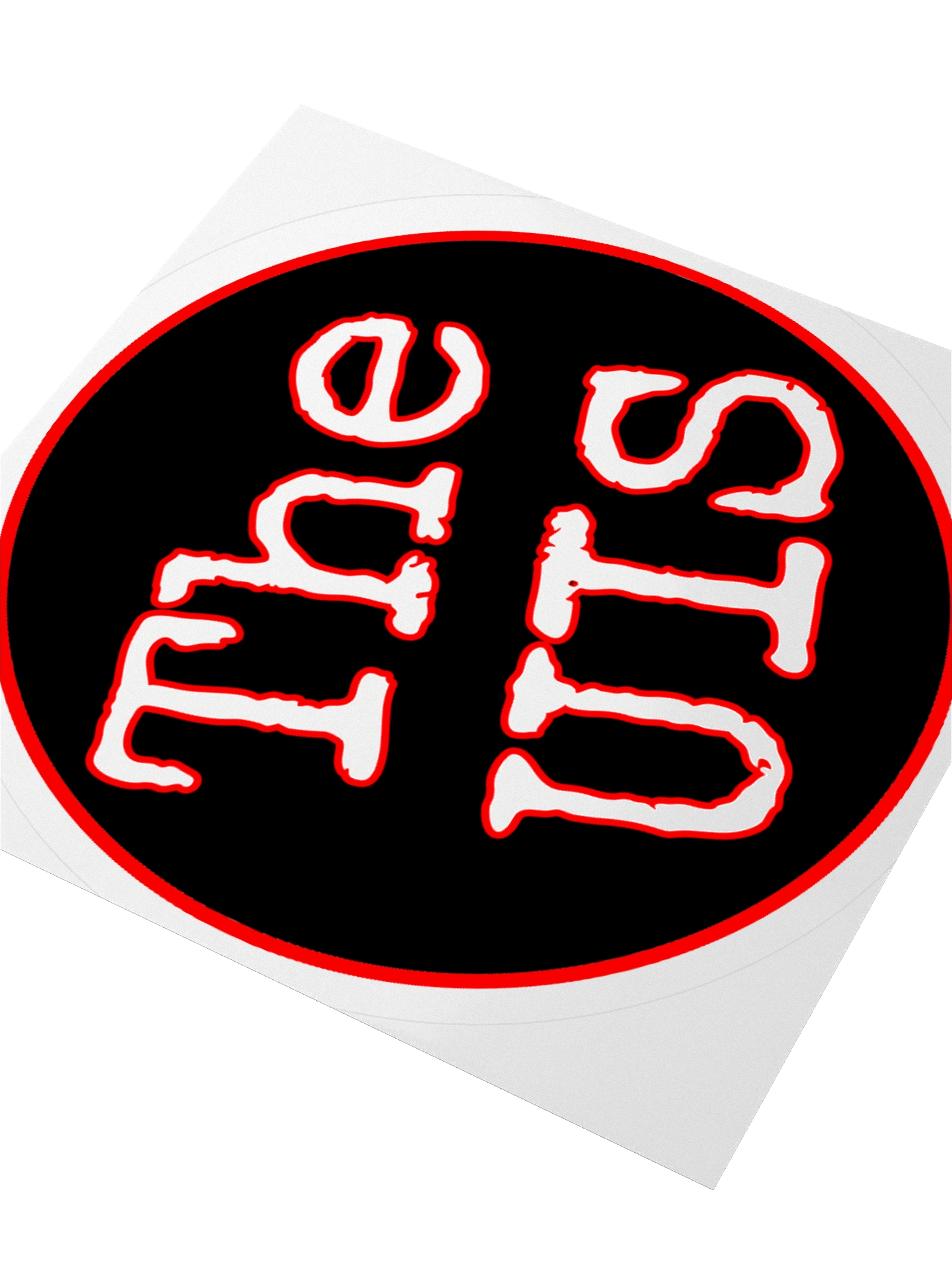 TheUIS Black-Red-White Logo Sticker product image (8)