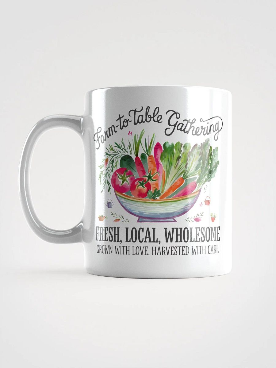 Farm to Table Gathering White Glossy Mug product image (17)