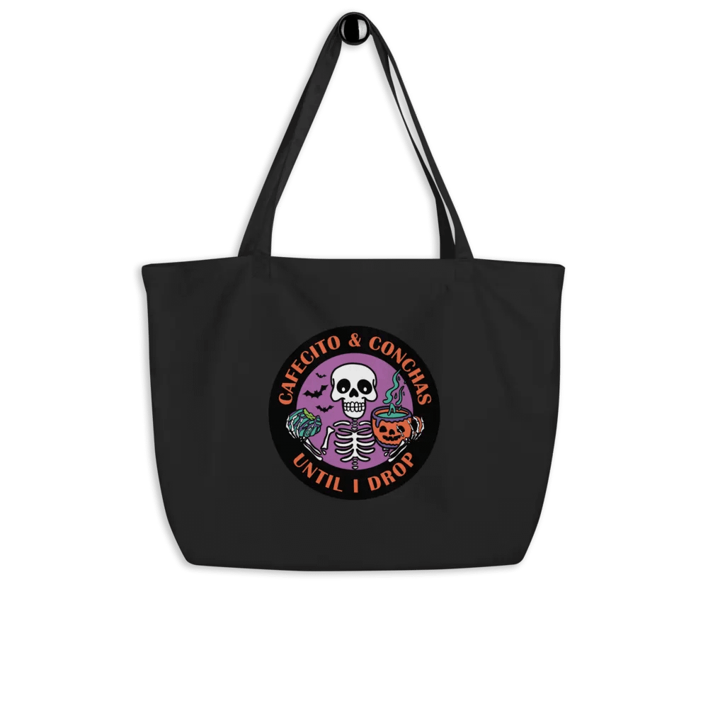 Cafecito and Conchas Halloween Skeleton Organic Cotton Tote product image (3)