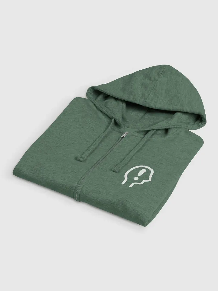 EXCLAIMING MENTALLY (sm. white design) zip-up hoodie product image (5)