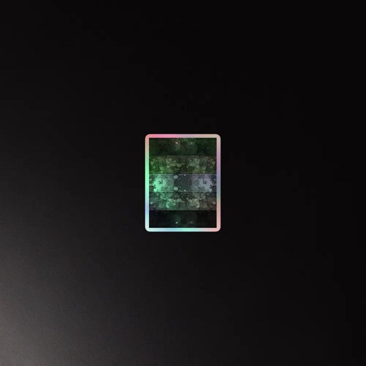 Aromantic Pride Flag Sticker (Textured Variation) product image (2)