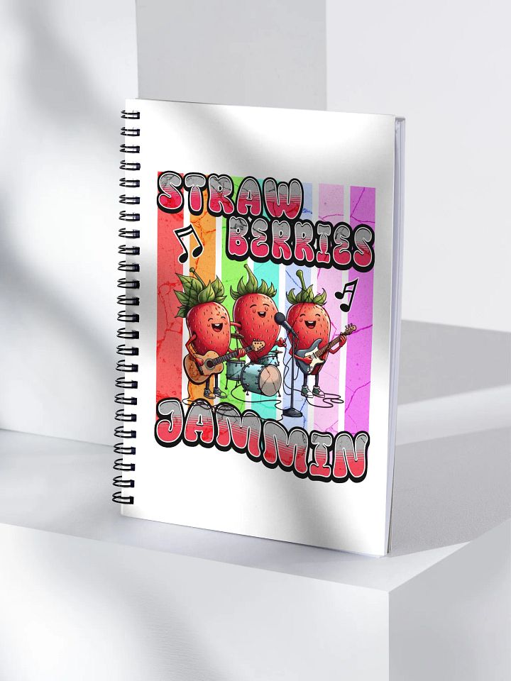 Strawberries Jammin Band Spiral Notebook product image (1)