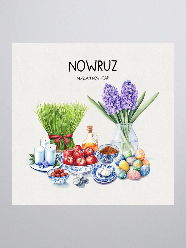 Nowruz Celebration Sticker Set, Nowruz Watercolor Art, Haft-sin Table, Persian New Year, Persian Art product image (3)