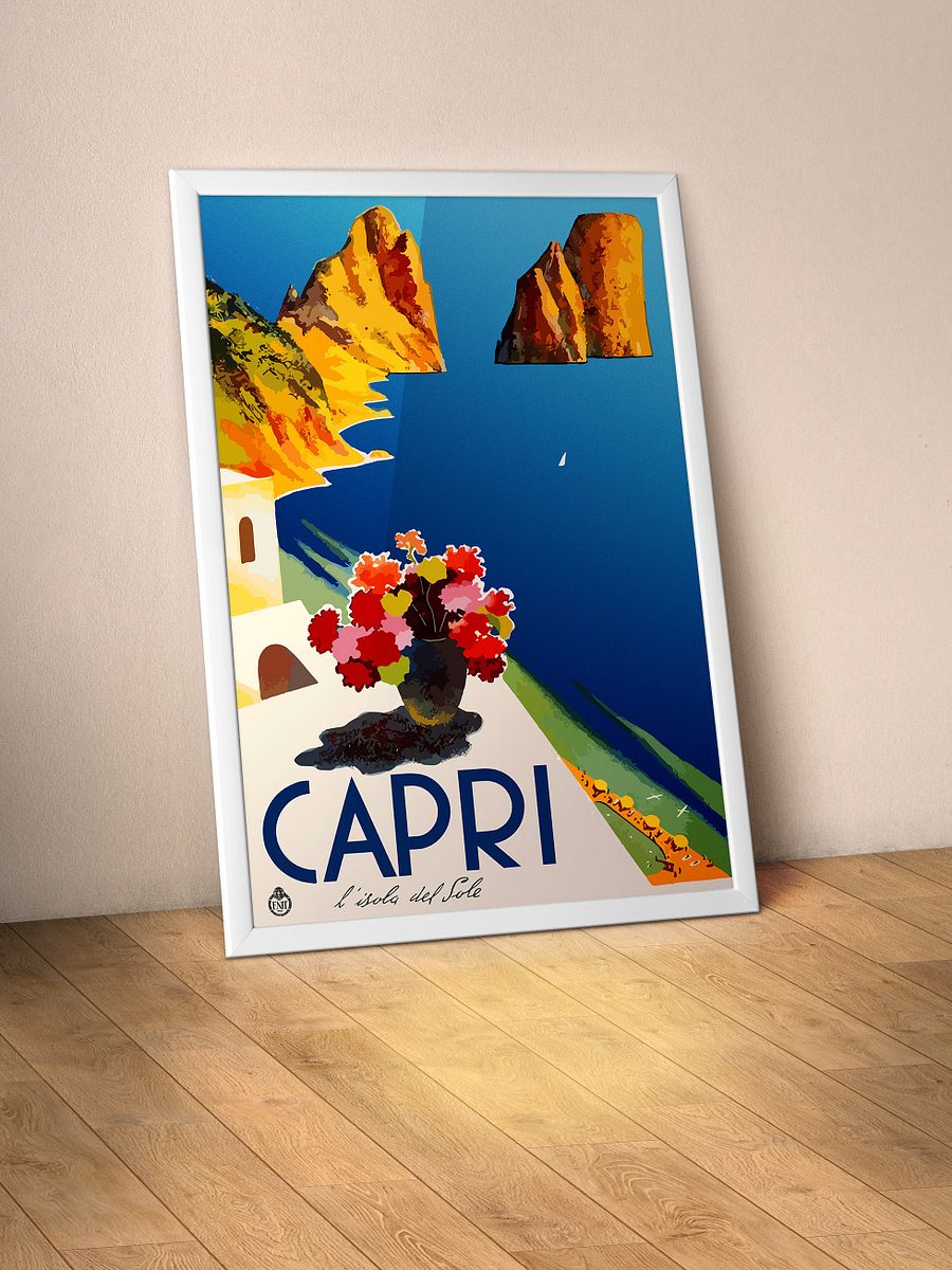 Capri - L'Isola del Sole, Italy (ENIT, 1952) — retro vintage travel poster, vintage travel art, propaganda poster product image (6)