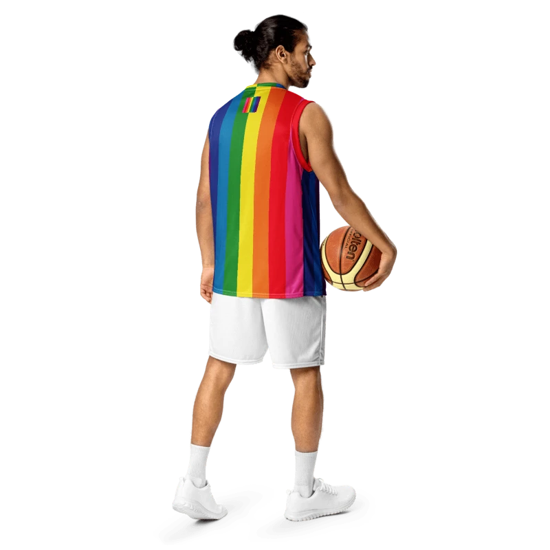 1978 Rainbow Pride Flag = 8-Color - All-Over Print Basketball Jersey product image (6)