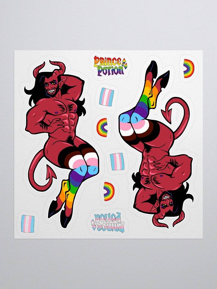 PriDEMONth Pride Month Demon Double Sticker Sheet product image (1)