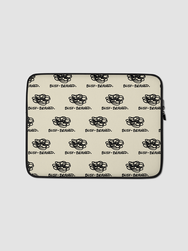 BUSY-BRAINED yellow laptop sleeve product image (1)