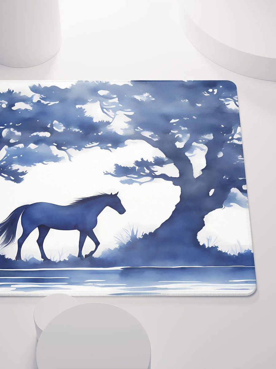 Blue Horse Silhouette, Gaming Mouse Pad, 2 Sizes product image (6)