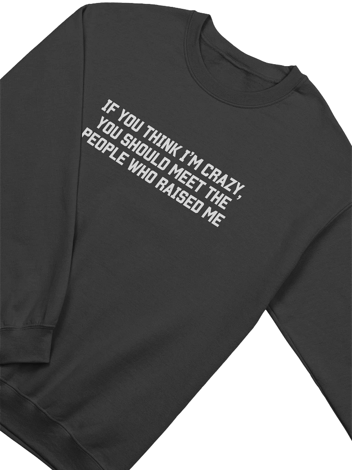 If you Think I'm Crazy You Should See The People Who Raised Me Sweatshirt - Dark Color product image (2)