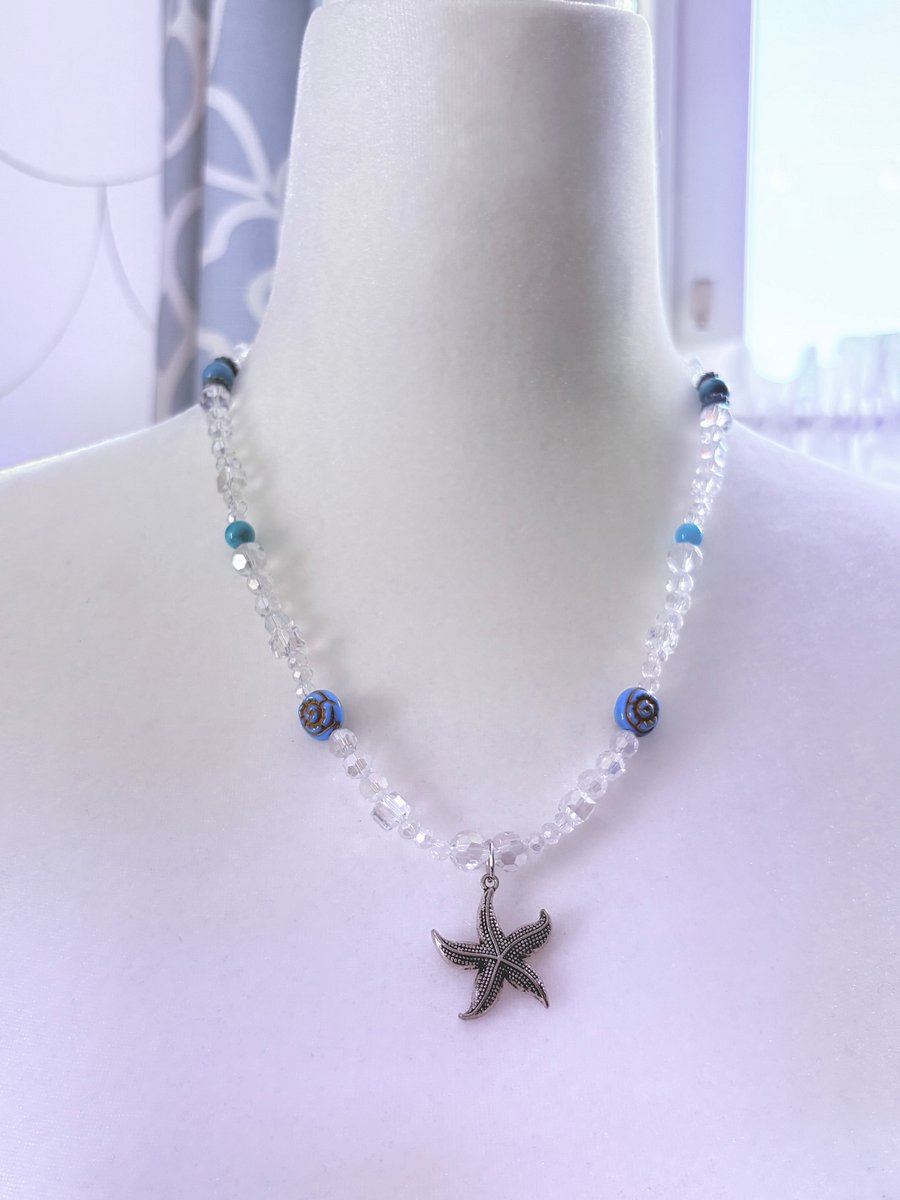 Silver Tone | Seaside Radiance | Starfish Pendant Necklace by Monique Faella Designs™ | MFD-00024 product image (3)
