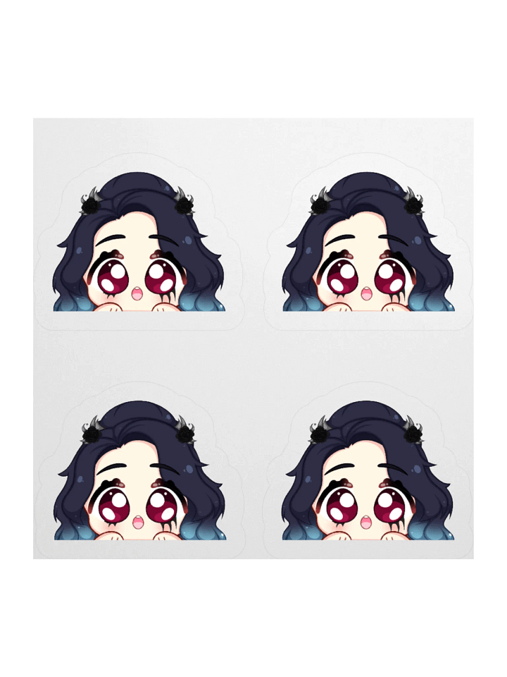 Lily Cyren "Peeking" Kiss-Cut Sticker (x4) product image (1)