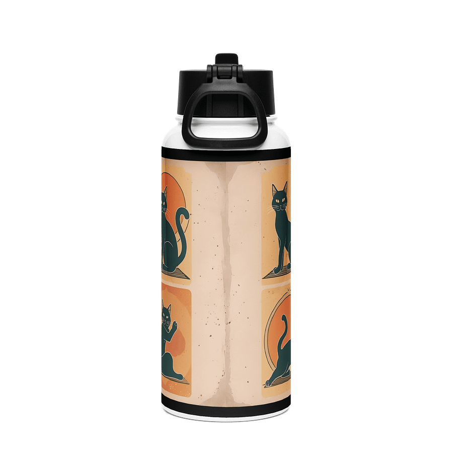 Black Cat Yoga Stainless Steel Bottle product image (2)