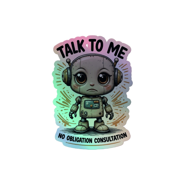 Talk To Me - Robot Holographic Sticker Sheet product image (2)