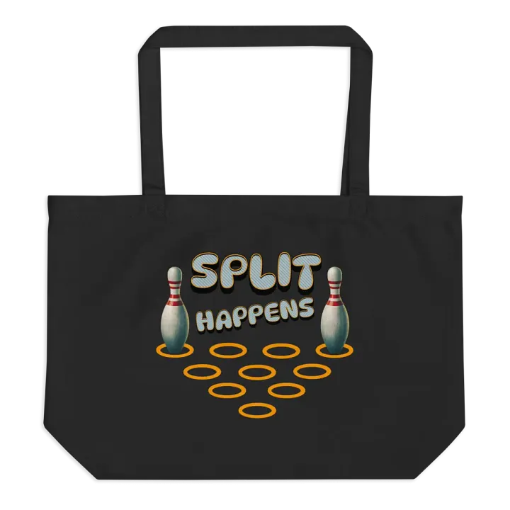 Split Happens 10pin Bowling Organic Cotton Tote product image (1)