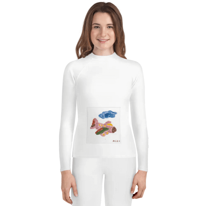 Kid Airplane (All-Over Print Youth Rash Guard) product image (1)