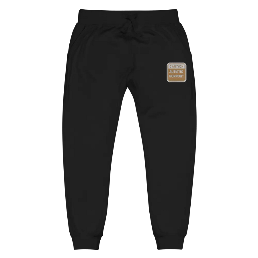 CAUTION: ASD BURNOUT (brass design) embroidered unisex joggers product image (2)