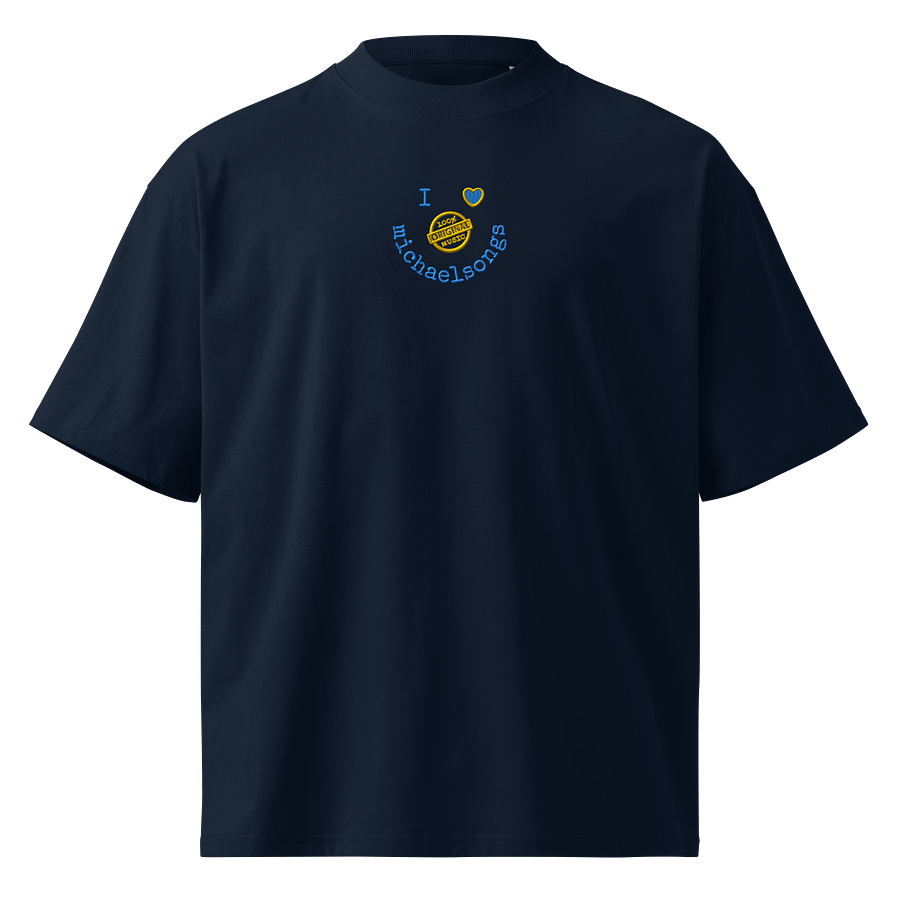 NEW!! organic oversized tee w/embroidered smiley logo product image (1)