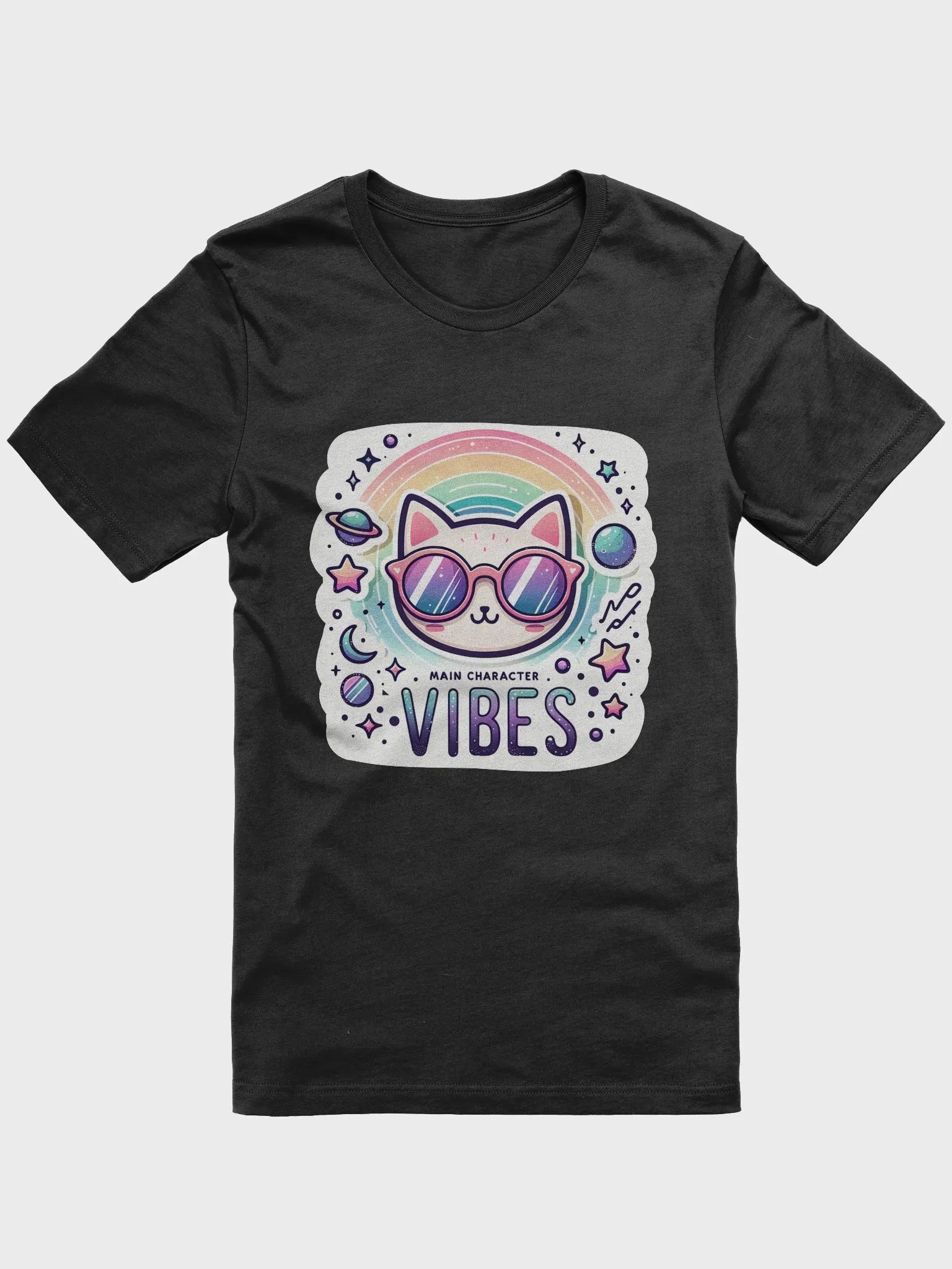 Main Character Vibes Cat Graphic T-Shirt product image (2)