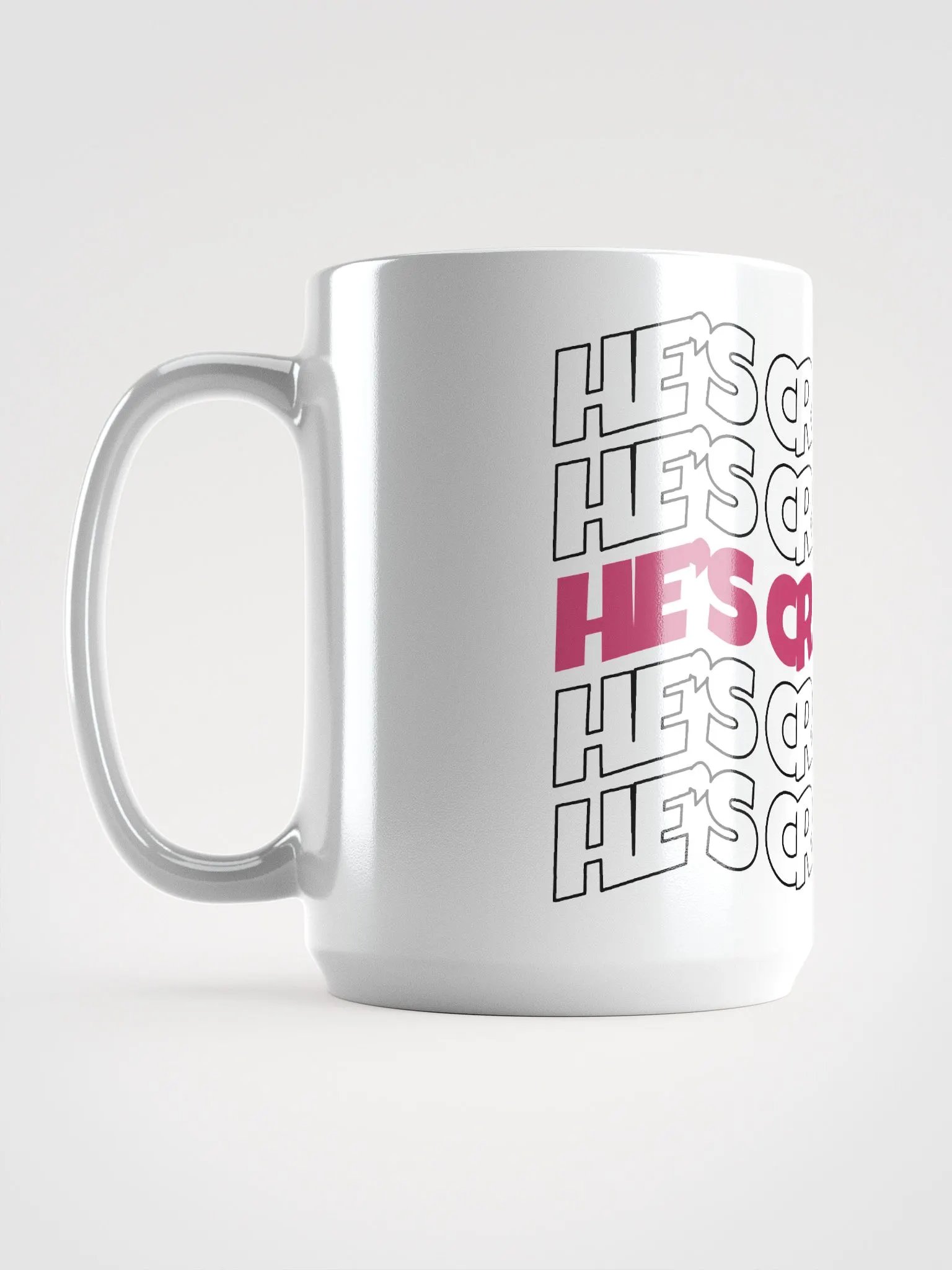 He's cray cray! Mug (pink/black) product image (6)