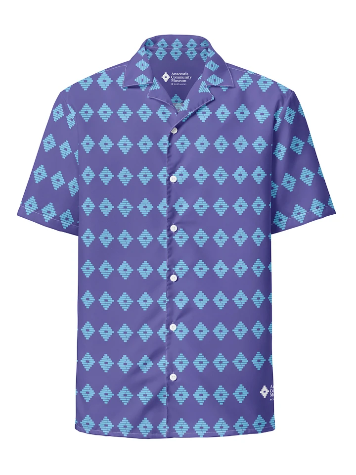 Anacostia Community Museum Button-Up Shirt (Purple/Blue) product image (1)
