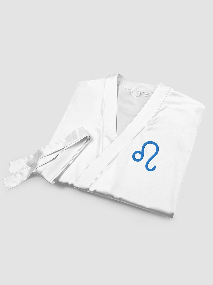 Leo Blue on White Satin Robe product image (6)