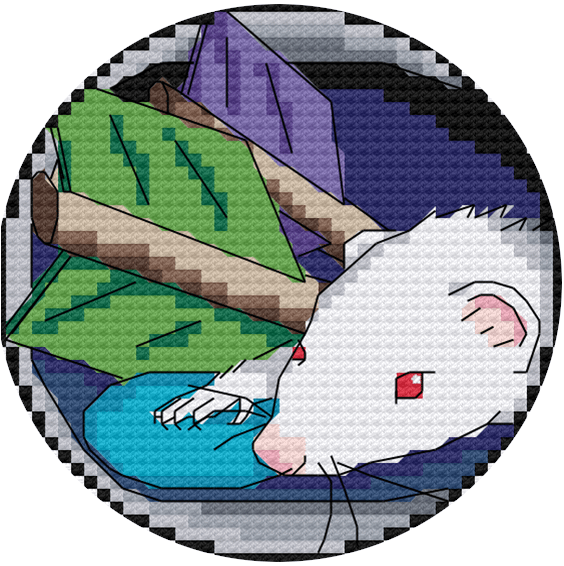 Zodiac Ferret - Sagittarius Torquoise Ferret Cross Stitch Pattern (Digital PDF) product image (1)