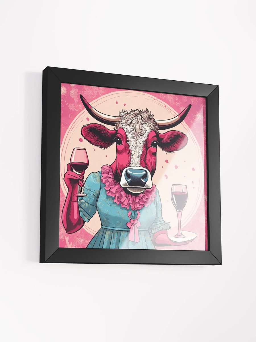 Wine Party Red Cow Framed Art Print product image (4)