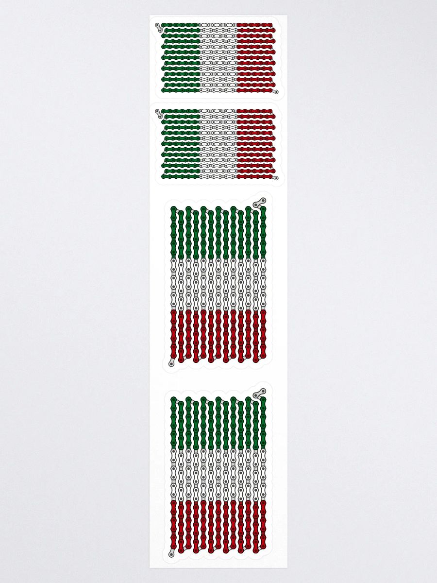 Italy Bike Chain Flag Stickers, Mixed Size 4 Pack product image (3)