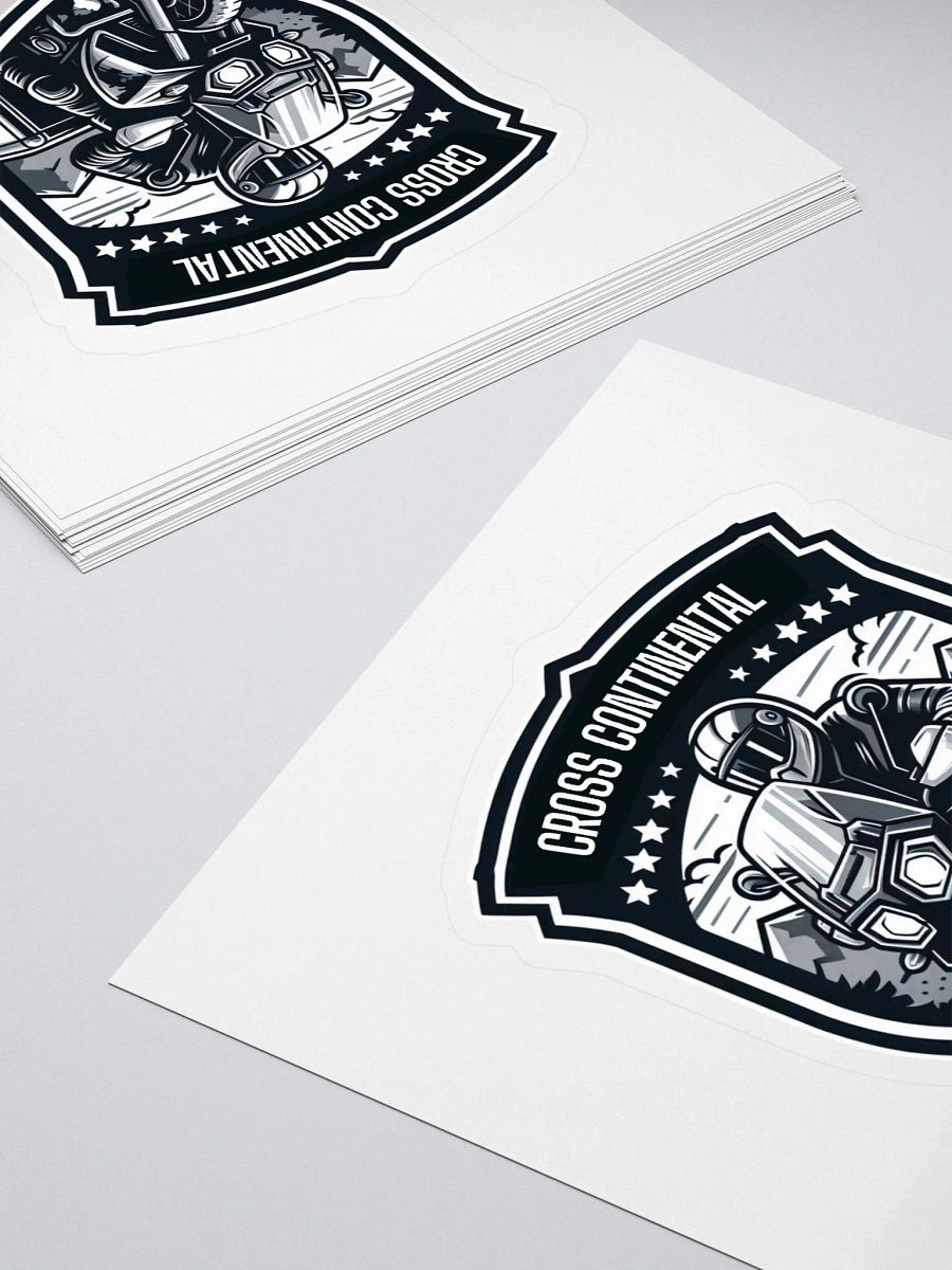 Cross Continental Motorcycle Rider Kiss Cut Stickers | | AI Design cross continental touring product image (4)
