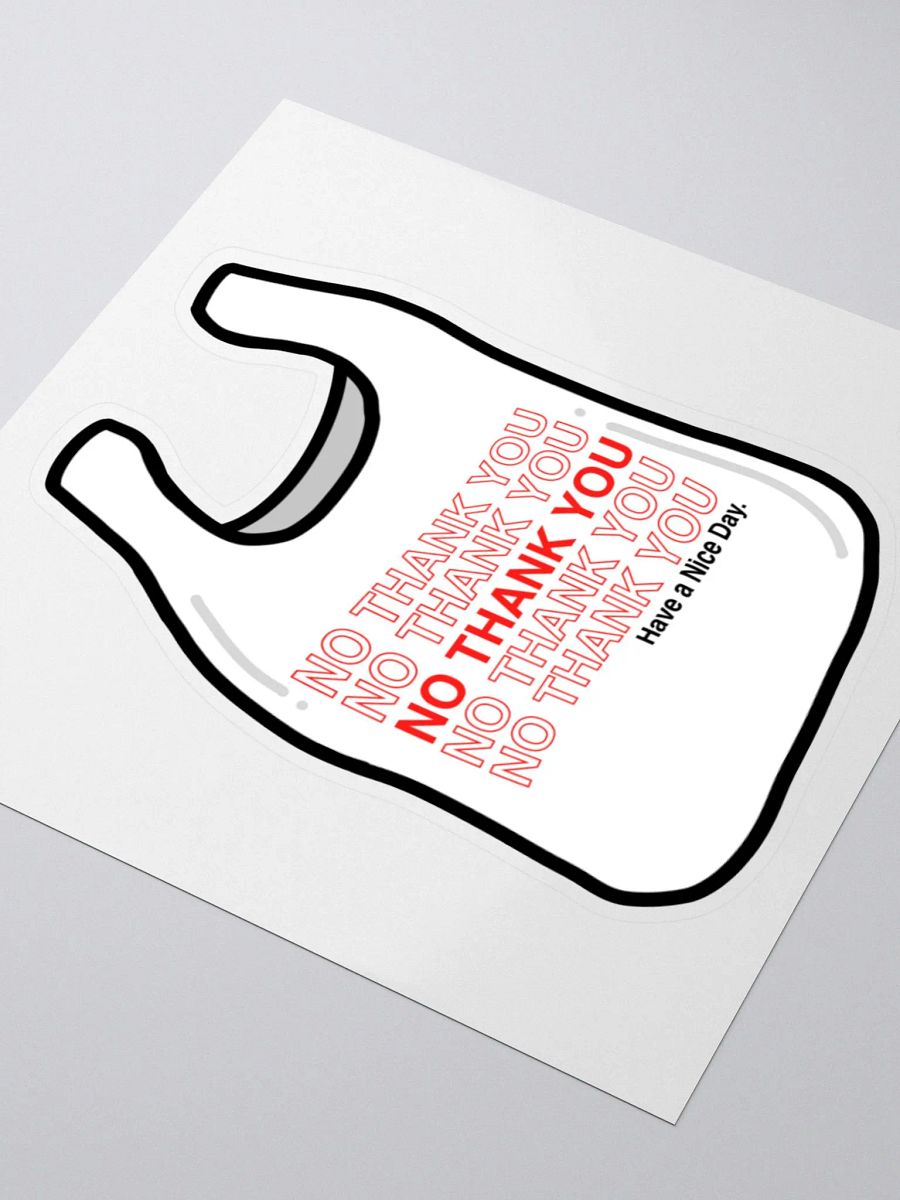 No Thank You Bag Sticker product image (7)