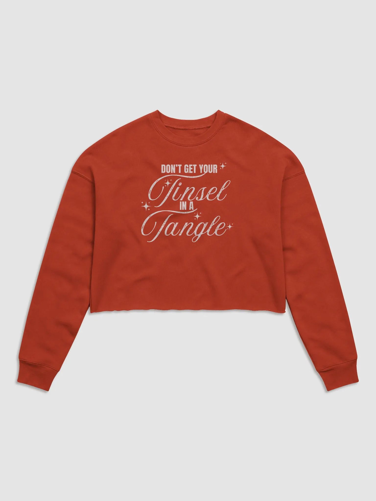 Tinsel in a Tangle Christmas Crop Sweatshirt🎄 product image (2)