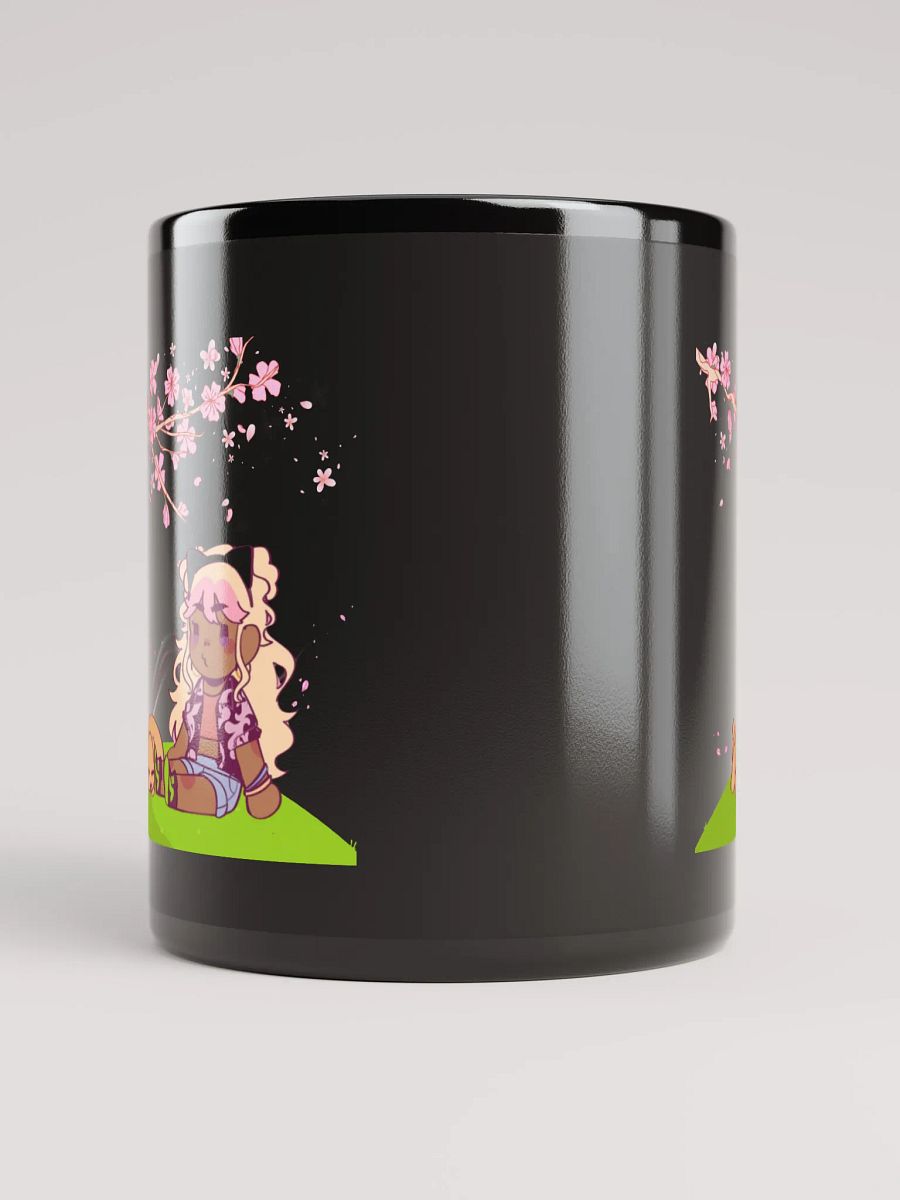 Mykah and Thor Sakura naps black mug product image (10)