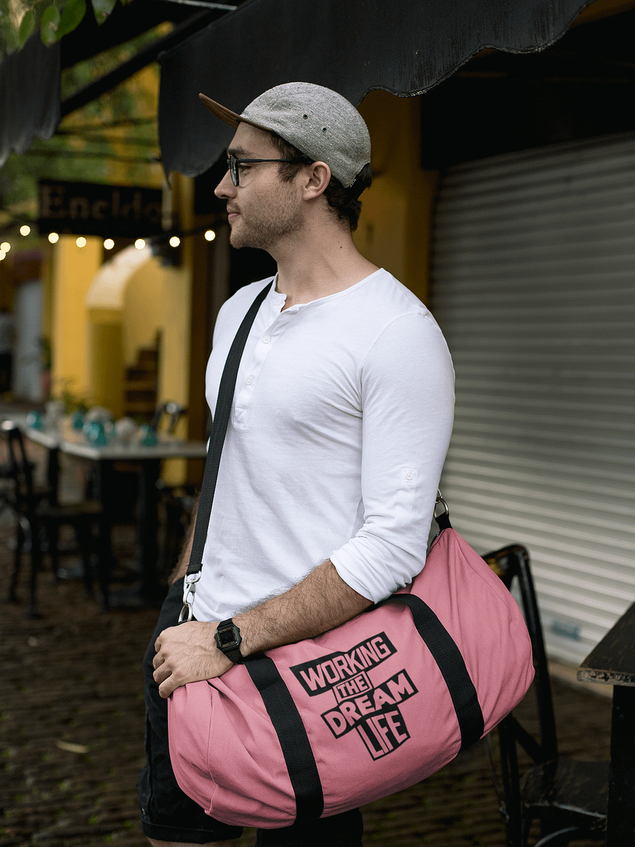 Pink All-Over Print Duffle Bag – Working The Dream Life | Premium Travel & Work Lifestyle Statement product image (4)