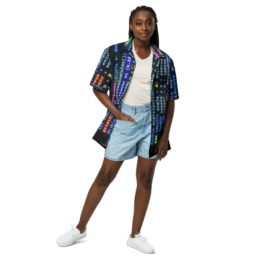 Computer Programming in C (unisex Hawaiian shirt) product image (6)