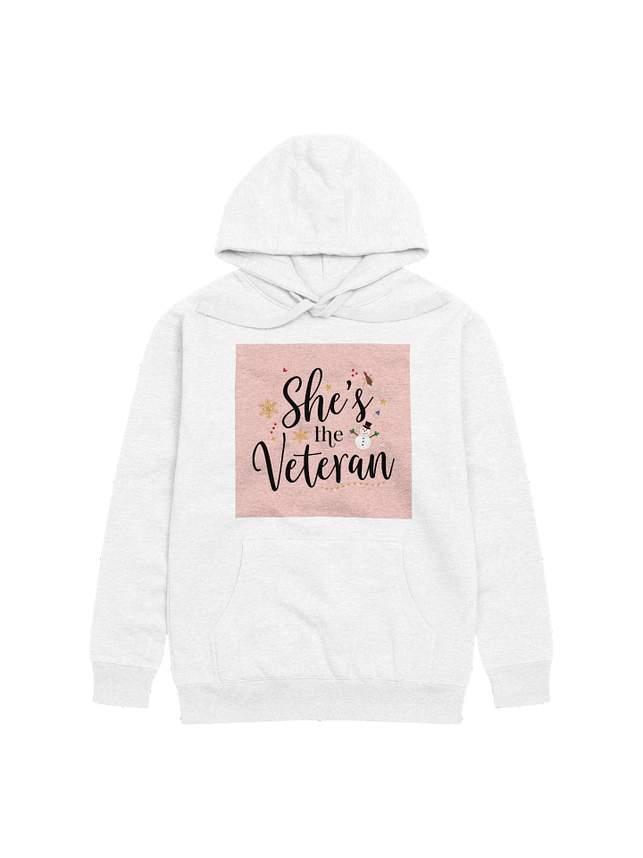 She’s The Veteran Cotton Premium Hoodie – Holiday Edition product image (1)